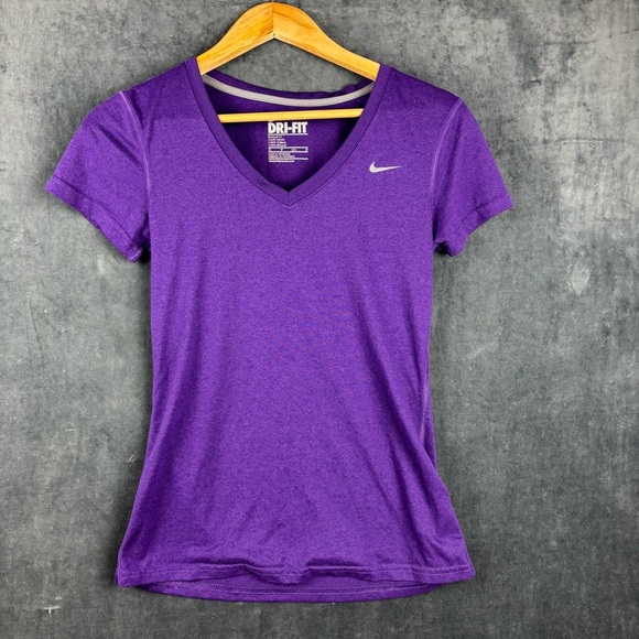 Nike Purple Fitted Short Sleeve Tee - Picture 1 of 8